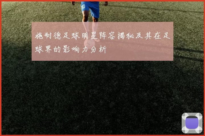 施耐德足球明星阵容揭秘及其在足球界的影响力分析
